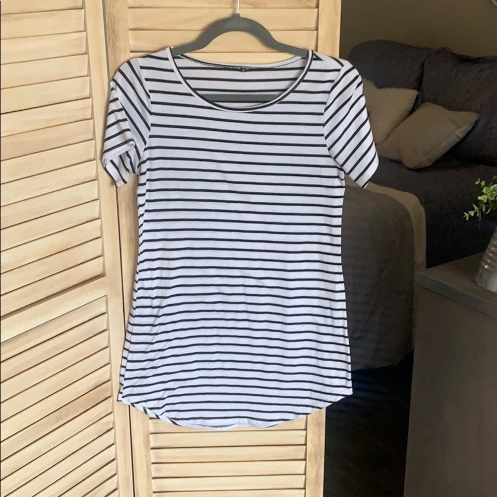 Black and White T shirt Dress
